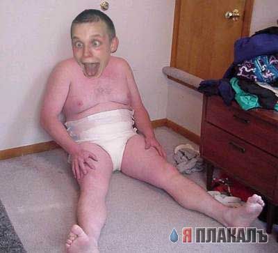 Фотожаба: дебил с ножом