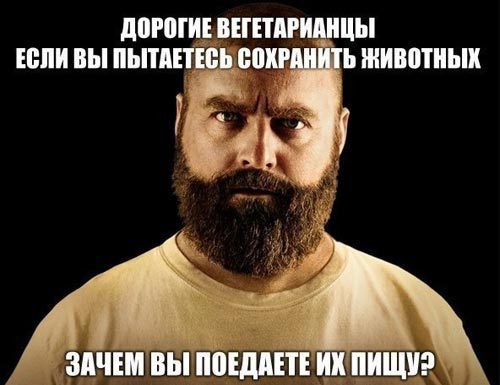 Даже во время катастрофы никто не хочет вегетарианской еды.