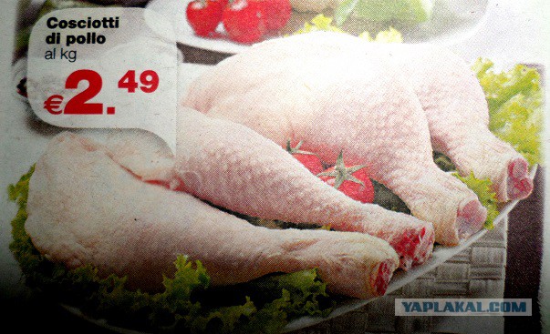 Цена на продукты в Италии 13.06.2015