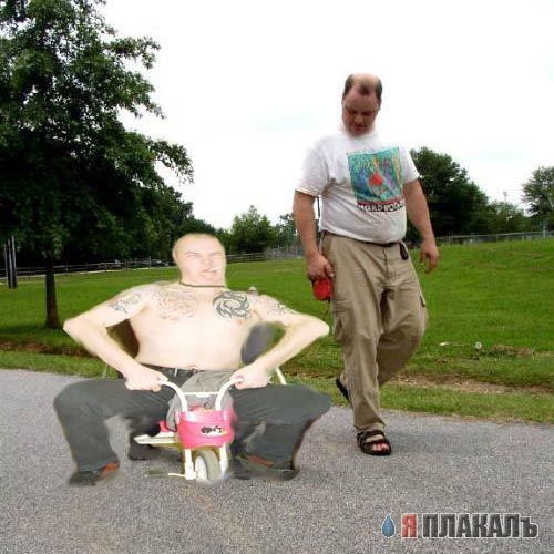 Фотожаба: Быдло на велосипеде