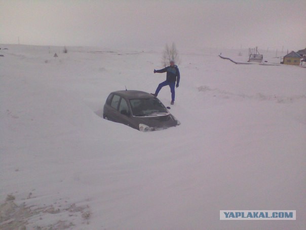 Буран на юге Башкирии