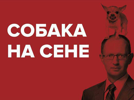 Ничего особенного, просто собака на лосе...