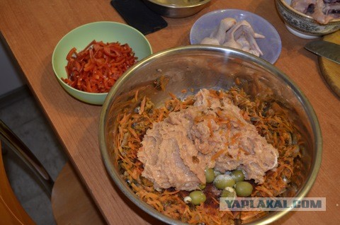 Фаршированная курица.