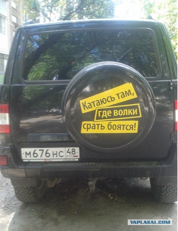 Надпись на машине.. никогда не видел.