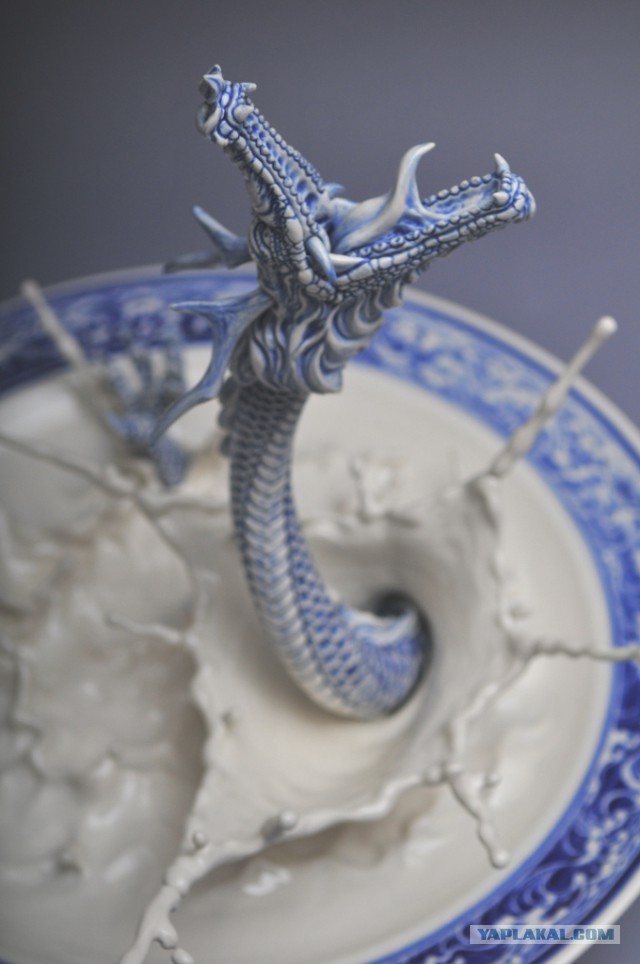Сказочный дракон в тарелке от Johnson Tsang