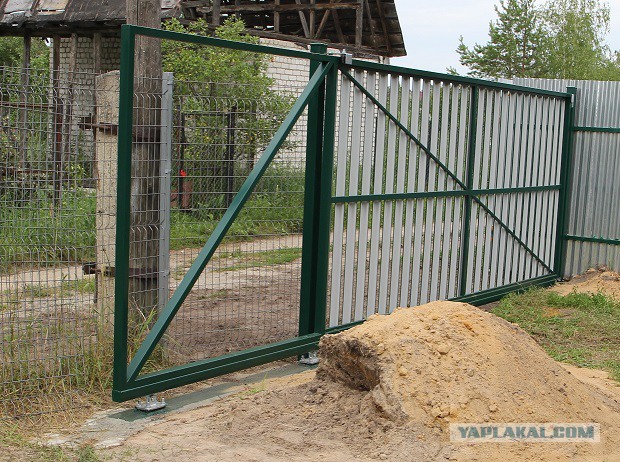 Как самому изготовить откатные ворота