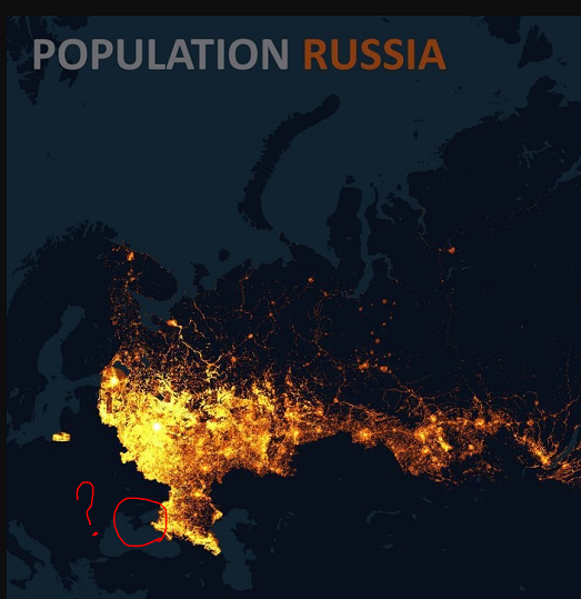 Карты плотности населения России, Европы, США и Австралии
