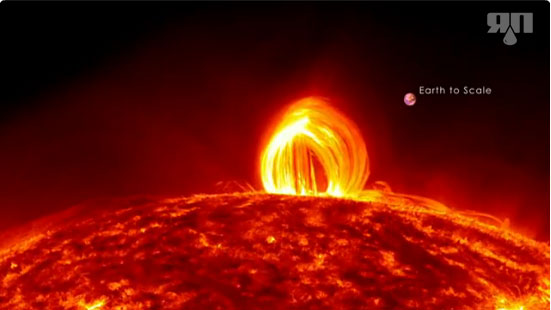 NASA опубликовало видео «коронального дождя»