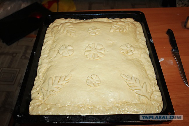 Курник украсить тестом
