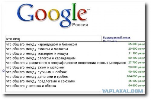 Приколы из Google