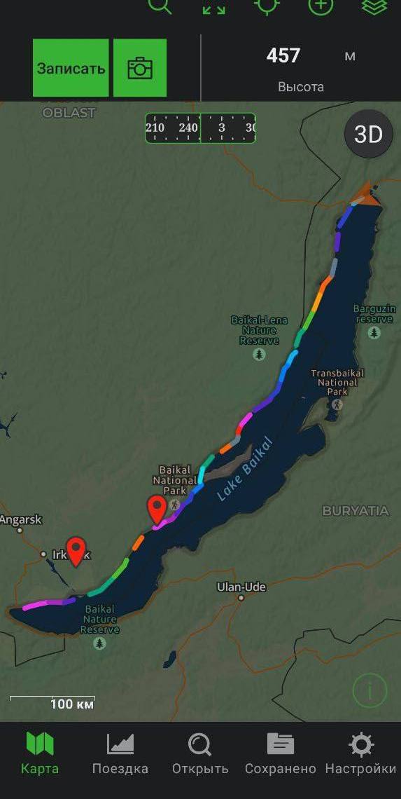 16 дней и 682 километра. Парень из Иркутска в одиночку переплыл Байкал на сапборде