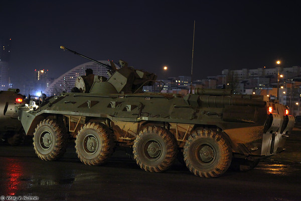 Техника на Ходынке и перегон техники в Москву