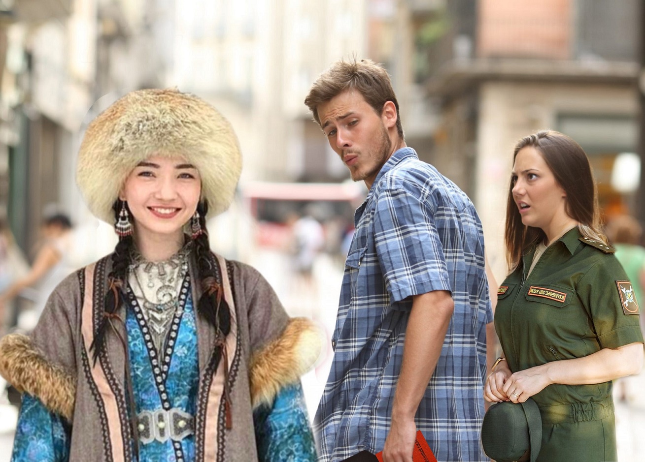 Kazakh me. Парень оборачивается. Парень оглядывается на девушку Мем. С днём девушки современные картинки. Мем оборачивается на девушку Казахстан.