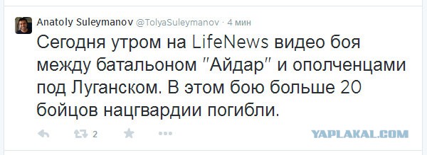 Бойцы ополчения уничтожили батальон "Айдар"