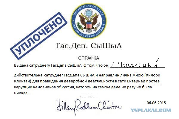 Навальный. Посольство США. День Рождения.