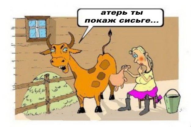Фотожаба: Задумчивая доярка