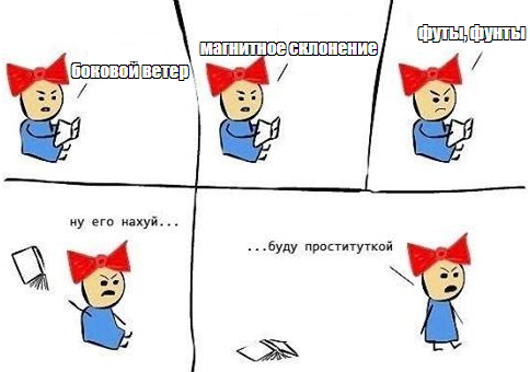 Полёт с углом сноса