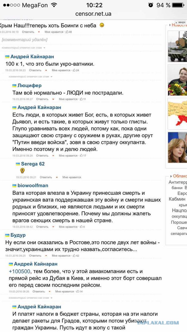 Чорновил: Не спешите переживать об украинцах, погибших в Боинге