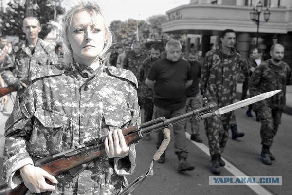 Марш пленных в Донецке 24.08.2014