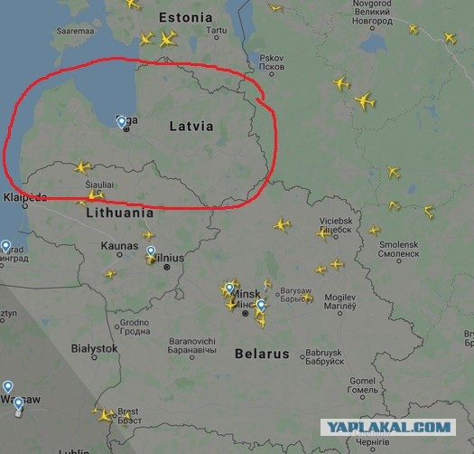 В небе над Беларусью почти нет самолетов