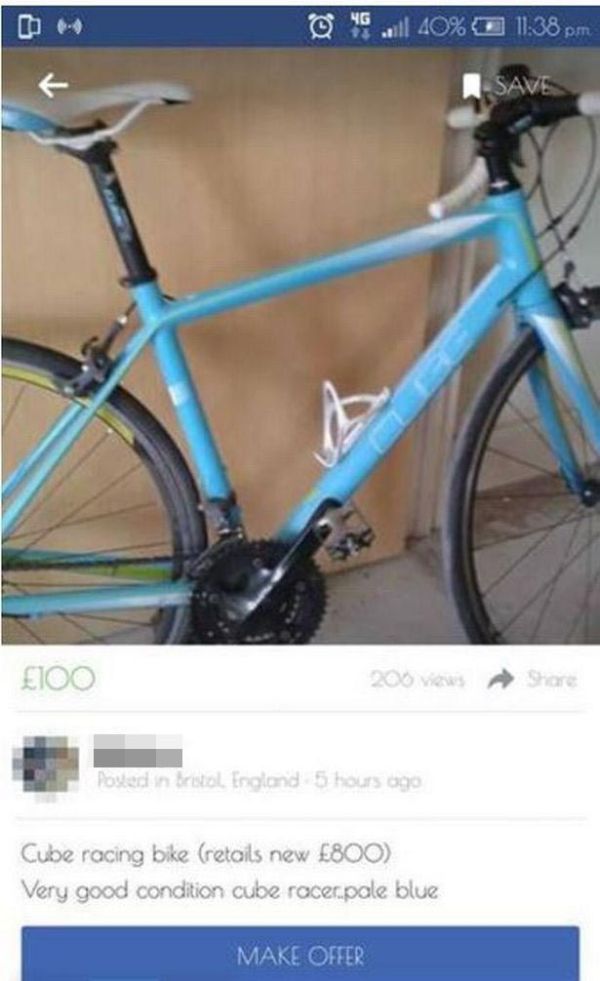 Девушка угнала свой же украденный велосипед
