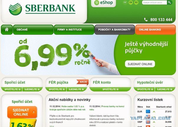 Сбербанк чехия