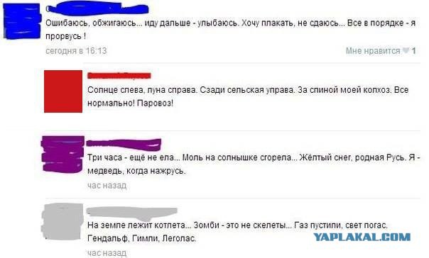 Очередная подборка смешных высказываний