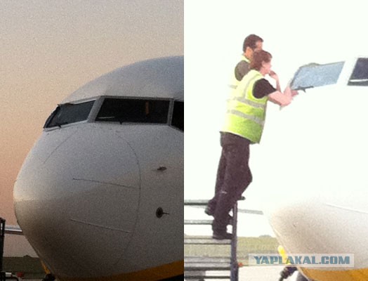 Посадка самолета  Ryanair 09.01.2015