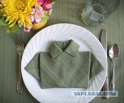 Вот оказывается как салфетки скручивают!