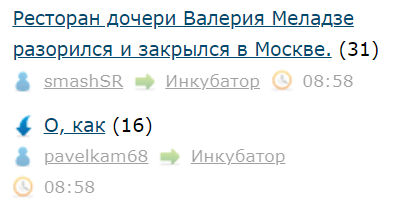 Ресторан дочери Валерия Меладзе разорился и закрылся в Москве.