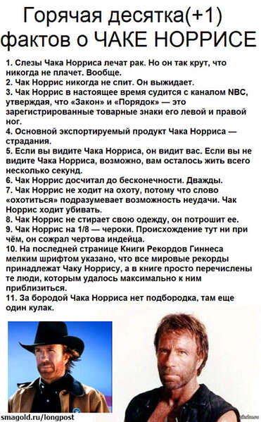 Сегодня День Рождение празднует Чака Норриса