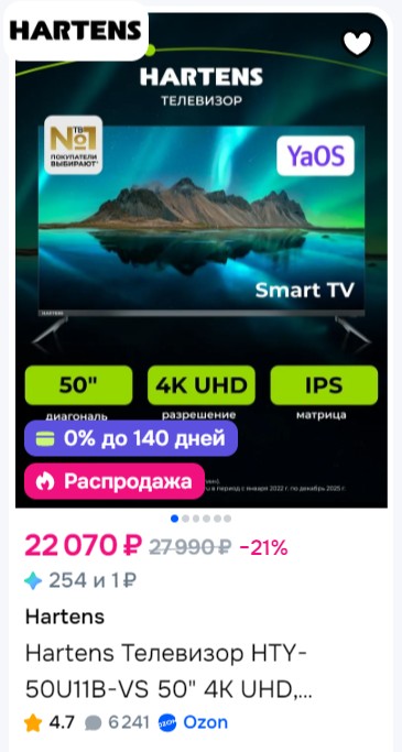 СМИ подсчитали: россияне каждый год закупают 7 млн телевизоров, и цифра не падает даже на фоне стагнации