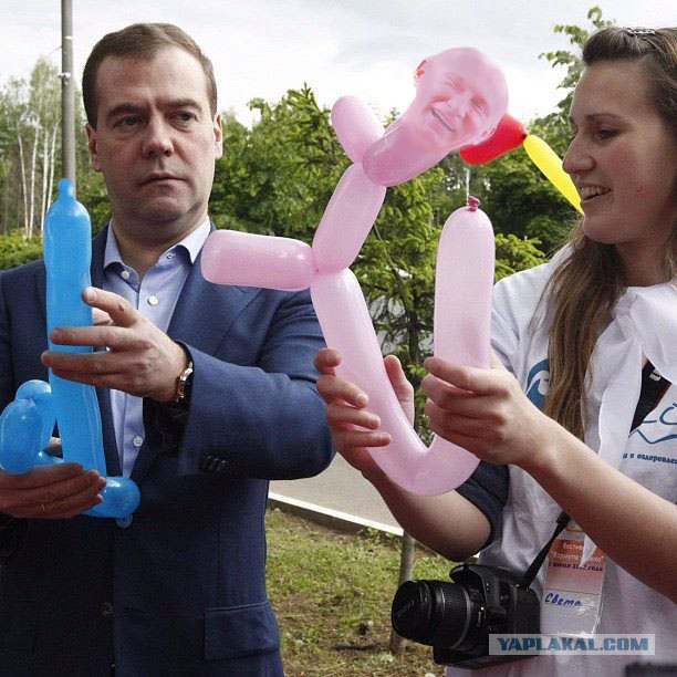 Медведев сделал голубую собачку