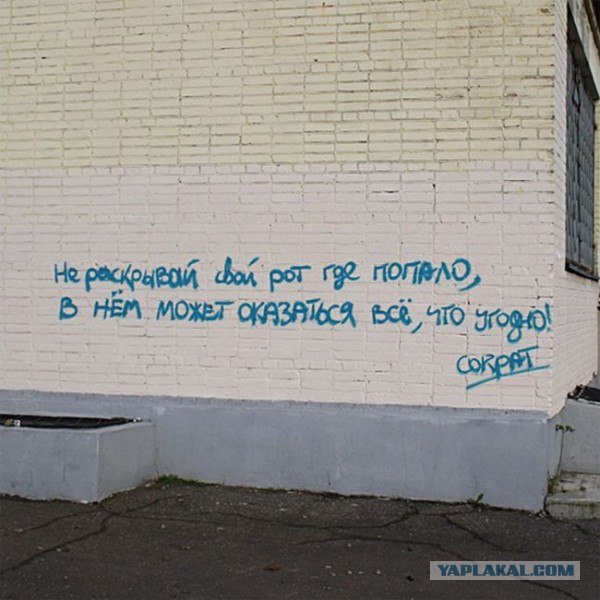 Выносящие мозг надписи на асфальте