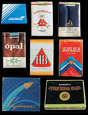 Коллекция табачных изделий.