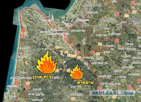Пожар на севере Израиля