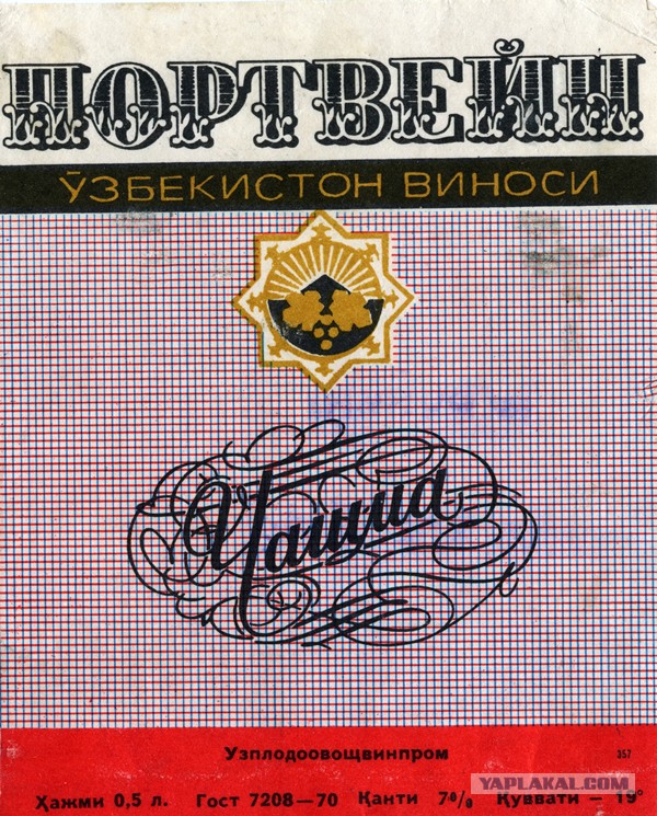 Советские этикетки от алкогольных напитков