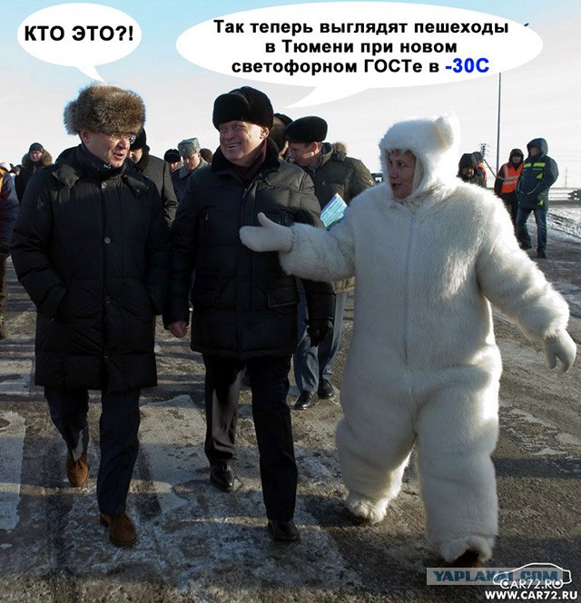 Депутат Тюменской гордумы пришла на открытие дороги в костюме белого медведя и стала мемом