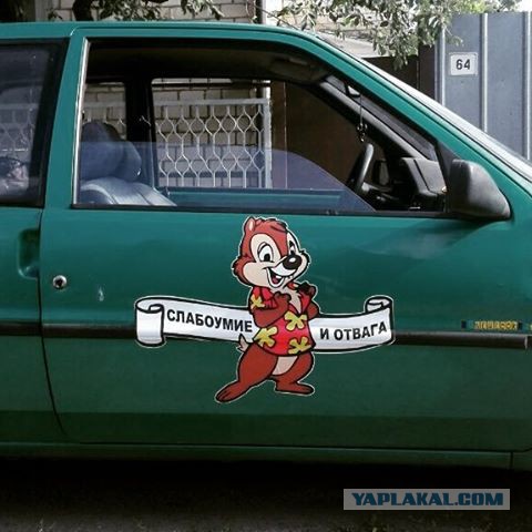 Немного надписей на авто
