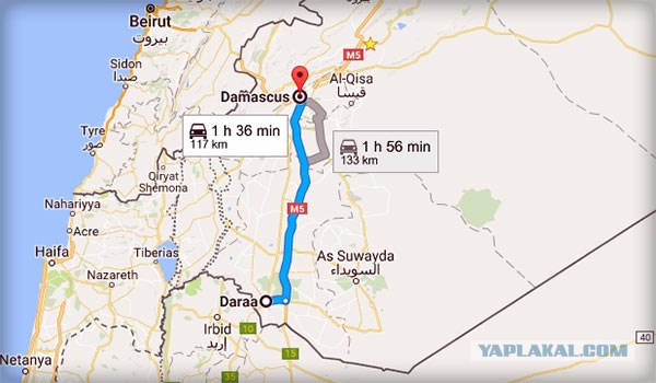 Подробная карта дамаска на русском языке