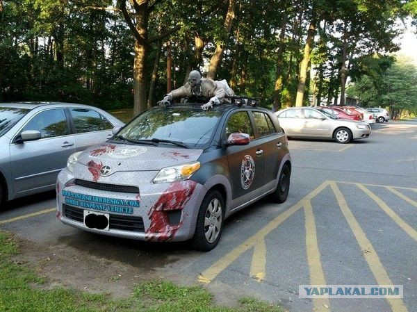 Креативный рисунок на BMW