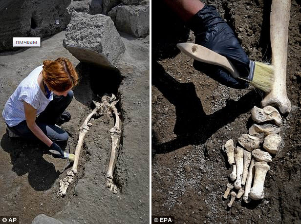 Археологи нашли в Помпеях тело погибшего при извержении Везувия мужчины