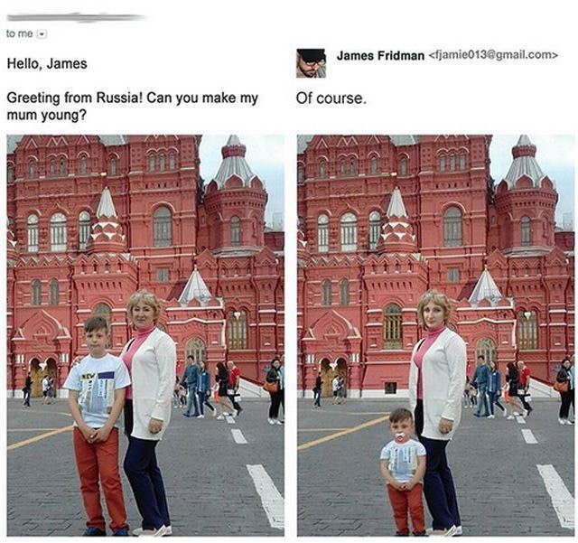 Мастер фотошопа отжигает