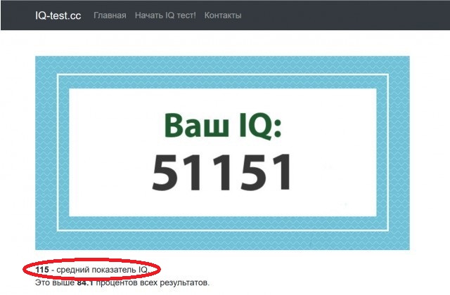 А какой у Вас IQ?