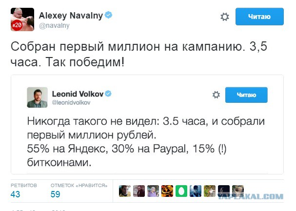 Алексей Навальный объявил о намерении участвовать в президентских выборах в 2018 году