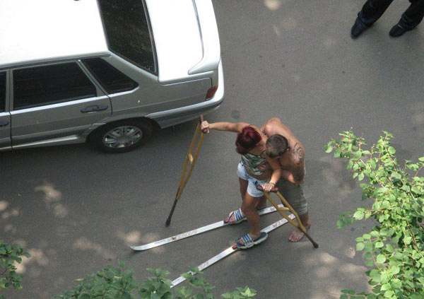 Фотоподпорка мирного времени