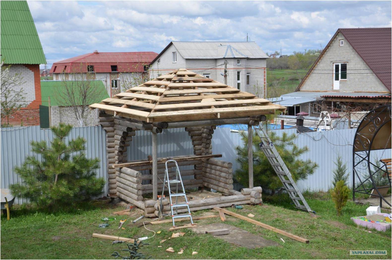 Беседка из осины своими руками