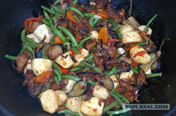 Овощи с бараньими ребрышками тушёные, или за что я люблю лето)))