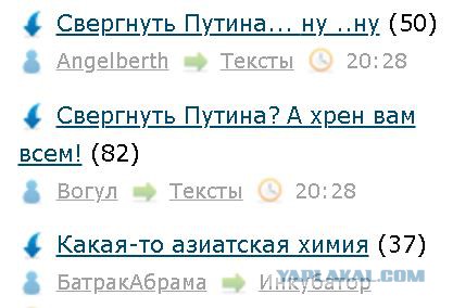 Свергнуть Путина? А хрен вам всем!