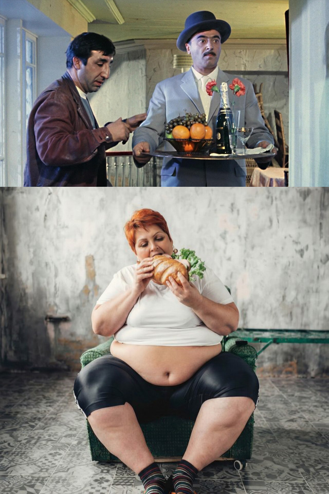 Фотожаба - настало время заморить червячка. Без иишницы